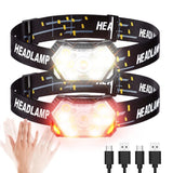 Powerful 9 LED Rechargeable Motion Sensor Headlamp - Perfect for Fishing, Camping, and Outdoor Adventures!