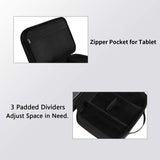 Electronics Organizer Travel Case, Cable Organizer Bag, Black