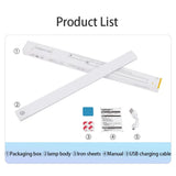 Motion Sensor Night Light USB Rechargeable Wireless Lamp Under Cabinet Led Lights for Kitchen Cabinet Bedroom Wardrobe Lighting