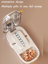 Pill Cutter With Invisible Storage Box Portable 2 In 1 Mini Drug Tablet Medicine Small Small Medicine Box Health Care Pills Case