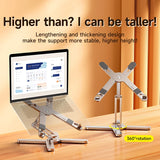 Foldable Laptop Stand 360°Rotation Notebook Table Aluminum Alloy Holder Portable Book Tablet Bracket with Heat Dissipation